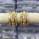 Tanish Art Jewellery Pota Stone And Meenakari Designer Bangles Set