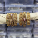 Tanish Art Jewellery Pota Stone Royal Openable Bangles Set