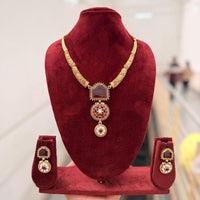 Tanish Art Jewellery Pota Stone Elegant Necklace Set