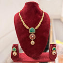 Tanish Art Jewellery Pota Stone Elegant Necklace Set