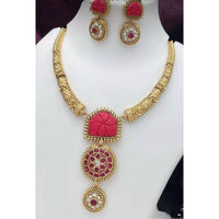 Tanish Art Jewellery Pota Stone Elegant Necklace Set