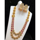 Tanish Art Jewellery Royal Pota Stone And Pearl Long Necklace Set