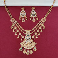 Tanish Art Jewellery Royal Pota Stone And Pearl Necklace Set