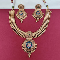 Tanish Art Jewellery Royal Pota Stone And Pearl Necklace Set