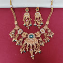 Tanish Art Jewellery Royal Pota Stone And Pearl Necklace Set