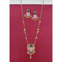 Tanish Art Jewellery Royal Pota Stone And Pearl Necklace Set
