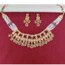 Tanish Art Jewellery Royal Pota Stone And Pearl Necklace Set