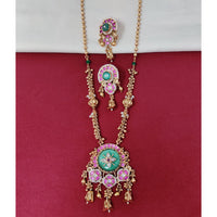 Tanish Art Jewellery Royal Pota Stone And Pearl Necklace Set