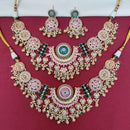 Tanish Art Jewellery Royal Pota Stone And Pearl Necklace Set