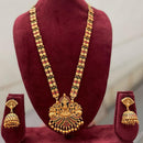 Tanish Art Jewellery South Indian Temple Pota Stone And Pearl Long Necklace Set