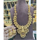 Tanish Art Jewellery South Indian Temple Pota Stone And Pearl Long Necklace Set