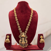 Tanish Art Jewellery South Indian Temple Pota Stone And Pearl Long Necklace Set