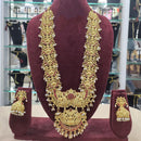 Tanish Art Jewellery South Indian Temple Pota Stone And Pearl Long Necklace Set