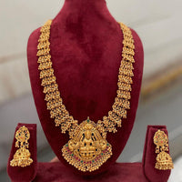 Tanish Art Jewellery South Indian Temple Pota Stone And Pearl Long Necklace Set