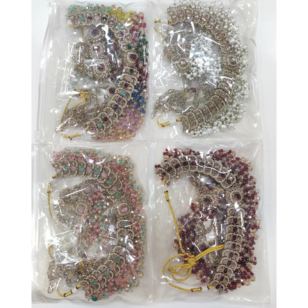 Tanish Art Jewellery Shimmering Crystal And Pearl Necklace Set