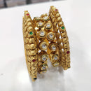 Tanish Art Jewellery Premium Matte Gold Pota Stone Bangles Set