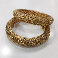 Tanish Art Jewellery Premium Matte Gold Openbale Bangles Set