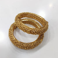 Tanish Art Jewellery Premium Matte Gold Openbale Bangles Set