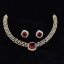 Tanish Art Jewellery Glamorous American Diamond Necklace Set