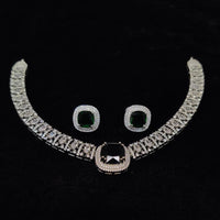 Tanish Art Jewellery Glamorous American Diamond Necklace Set