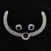 Tanish Art Jewellery Glamorous American Diamond Necklace Set