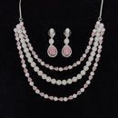Tanish Art Jewellery Royal Austrian Stone And Pearl Necklace Set