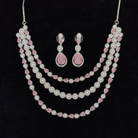Tanish Art Jewellery Royal Austrian Stone And Pearl Necklace Set
