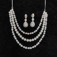 Tanish Art Jewellery Royal Austrian Stone And Pearl Necklace Set