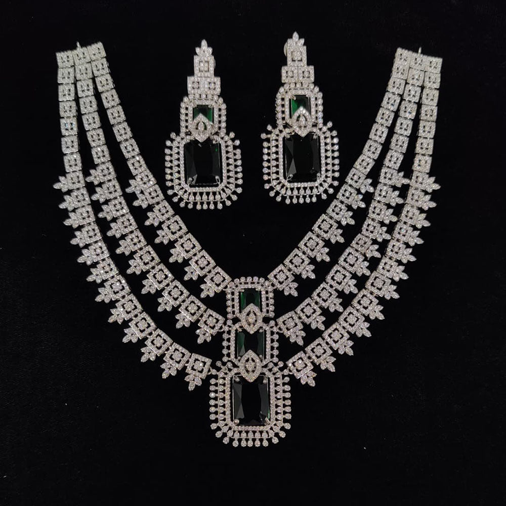 Tanish Art Jewellery Glamorous American Diamond Necklace Set