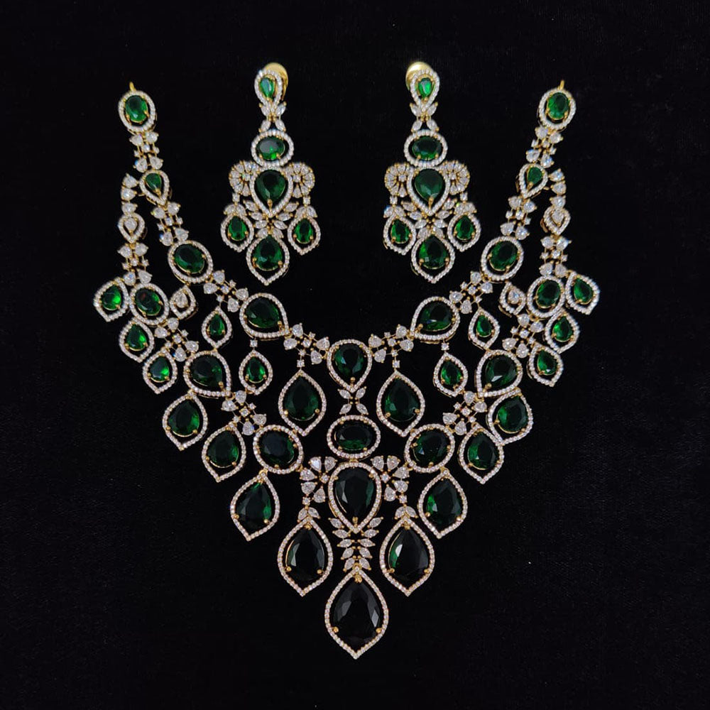 Tanish Art Jewellery Glamorous American Diamond Necklace Set