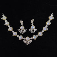 Tanish Art Jewellery Royal Austrian Stone And Pearl Necklace Set 