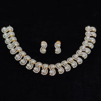 Tanish Art Jewellery Royal Austrian Stone And Pearl Necklace Set