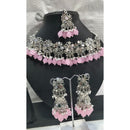 Tanish Art Jewellery Glamorous Mirror Choker Beads Necklace Set