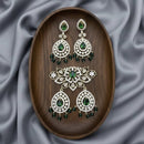 Tanish Art Jewellery American Diamond Stone Beads Pendant Set