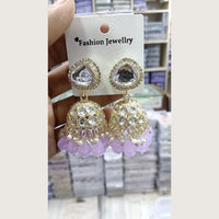 Tanish Art Jewellery Premium Kundan Stone Beads Festive Jhumki Earrings