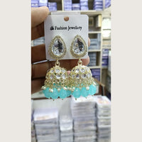 Tanish Art Jewellery Premium Kundan Stone Beads Festive Jhumki Earrings