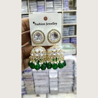 Tanish Art Jewellery Premium Kundan Stone Beads Festive Jhumki Earrings