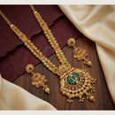 Tanish Art Jewellery Heritage Pota Stone And Pearl Long Necklace Set