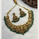 Tanish Art Jewellery South Indian Temple Pota Stone And Pearl Necklace Set