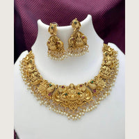 Tanish Art Jewellery South Indian Temple Pota Stone And Pearl Necklace Set
