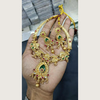 Tanish Art Jewellery Heritage Pota Stone And Pearl Necklace Set