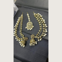 Tanish Art Jewellery Mirror Jhumki Earchains With Maangtika