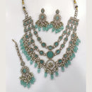 Tanish Art Jewellery Royal Pota Stone And Beads Necklace Set