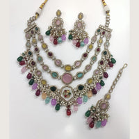 Tanish Art Jewellery Royal Pota Stone And Beads Necklace Set