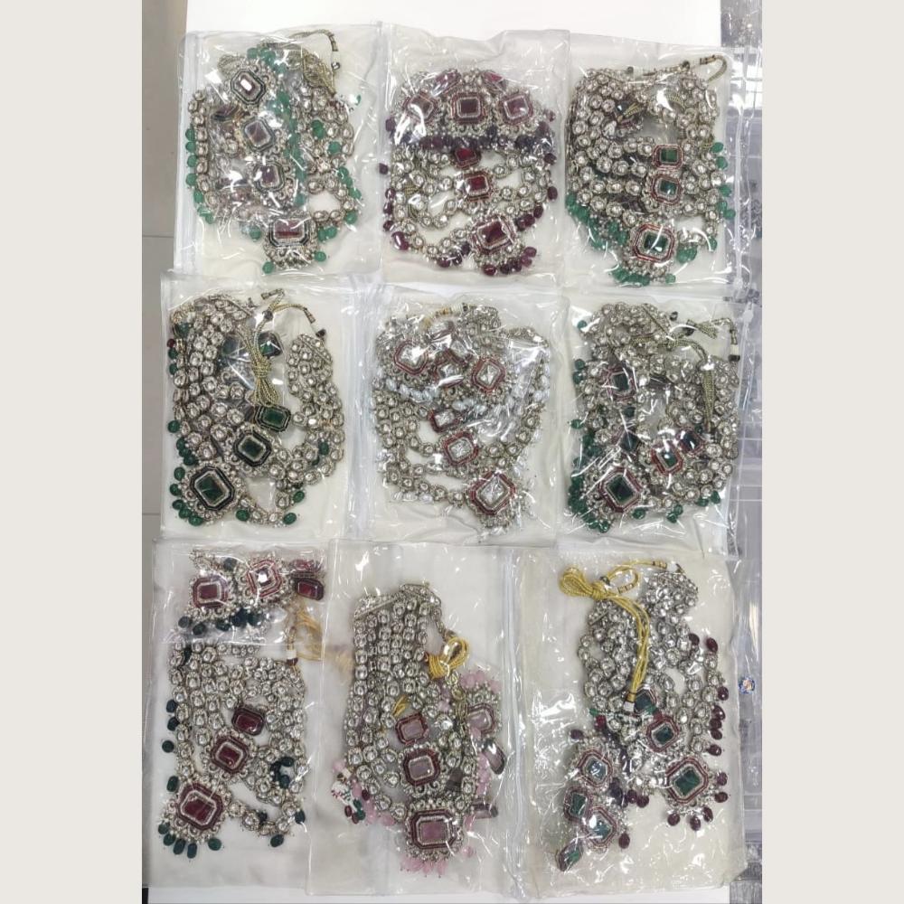 Tanish Art Jewellery Royal Pota Stone And Beads Necklace Set