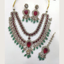 Tanish Art Jewellery Royal Pota Stone And Beads Necklace Set
