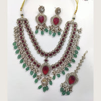 Tanish Art Jewellery Royal Pota Stone And Beads Necklace Set