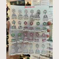 Tanish Art Jewellery Premium Crystal Stone And Pearl Festive Jhumki Earrings