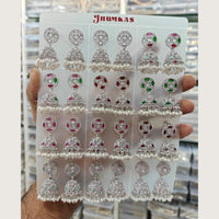 Tanish Art Jewellery Premium Crystal Stone And Pearl Festive Jhumki Earrings