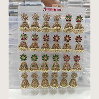 Tanish Art Jewellery Premium Crystal Stone And Pearl Festive Jhumki Earrings
